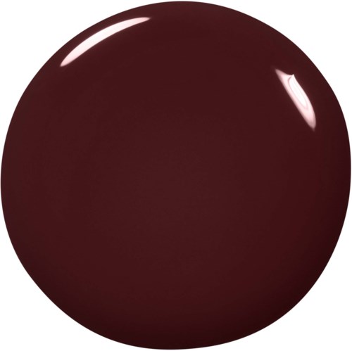 A shiny dark red round object, smooth surface, with light reflections visible.