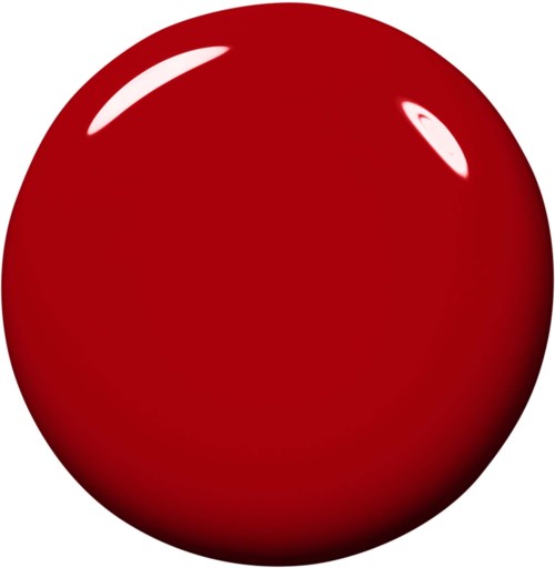 A shiny red sphere with light reflections on its surface.