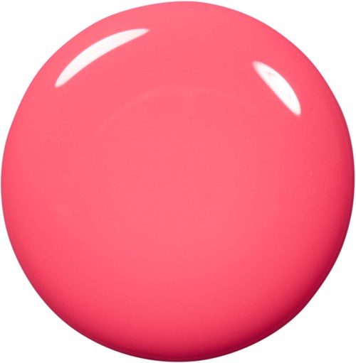 This is a pink, shiny, round object resembling a ball.