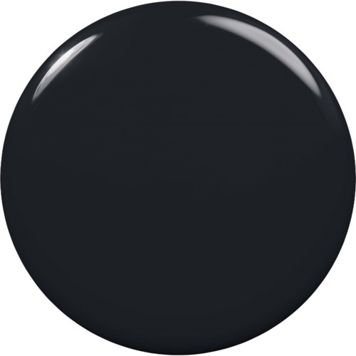 En glänsande svart rund knapp med ljusreflex, slät yta och inga synliga text eller symboler.