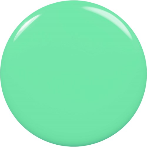 A shiny, light green sphere with a bright reflection on top. No additional objects or details are visible.