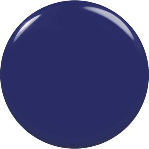 This is a solid, dark blue circle with a shiny reflection at the top left.