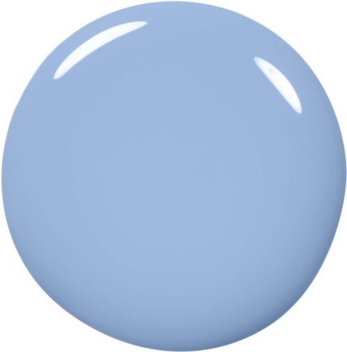 A shiny, smooth, light blue sphere with reflections on its surface.
