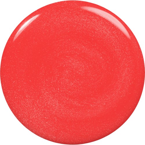 A large red circle with some shiny highlights and textured surface.