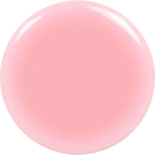En stor, glänsande rosa cirkel med en slät yta och ljusa reflektioner.