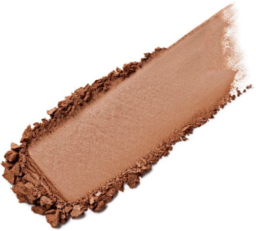 Swatch of beige powder eyeshadow with rough edges and a smooth, matte finish.