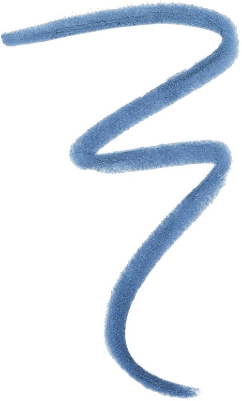 Een blauwe spiraal op een witte achtergrond. Het lijkt op een losse, kromme krabbel.