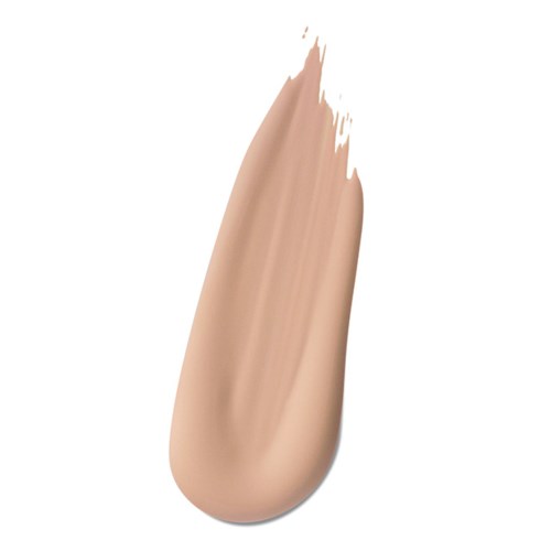 En beige makeupfoundationsfärg i en penseldagsform.