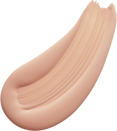 A beige, swirl-shaped cream or lotion with a smooth, shiny texture.