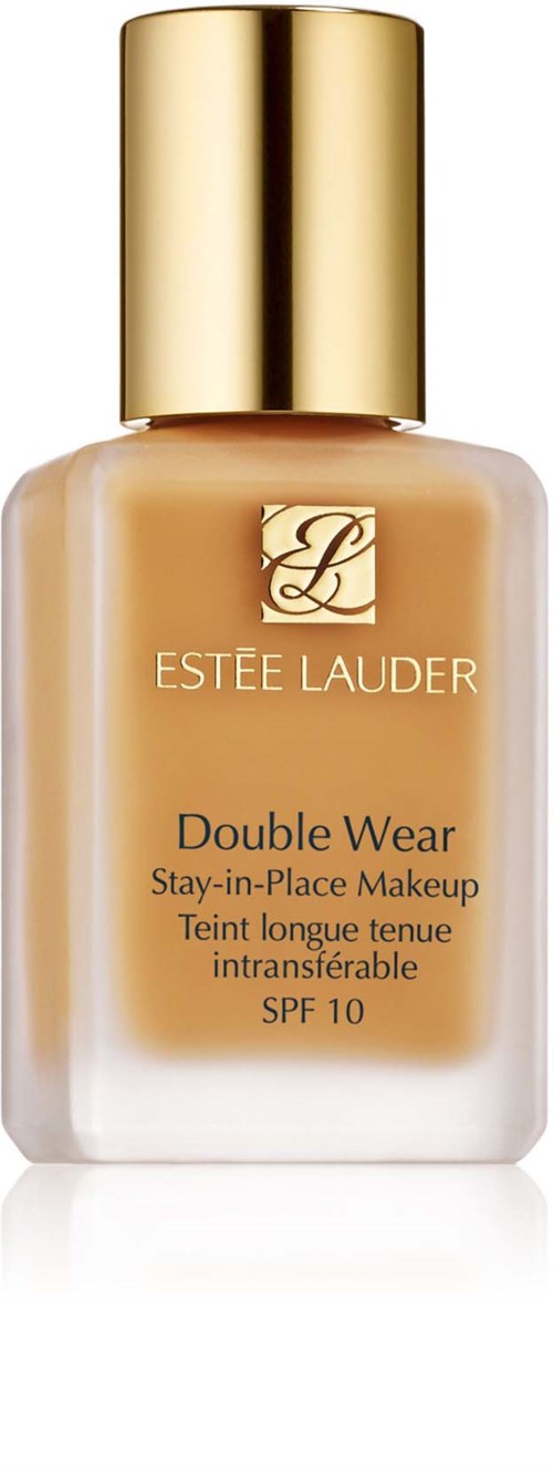 En flaska Estée Lauder Double Wear Stay-in-Place Makeup med SPF 10 och en guldkork.