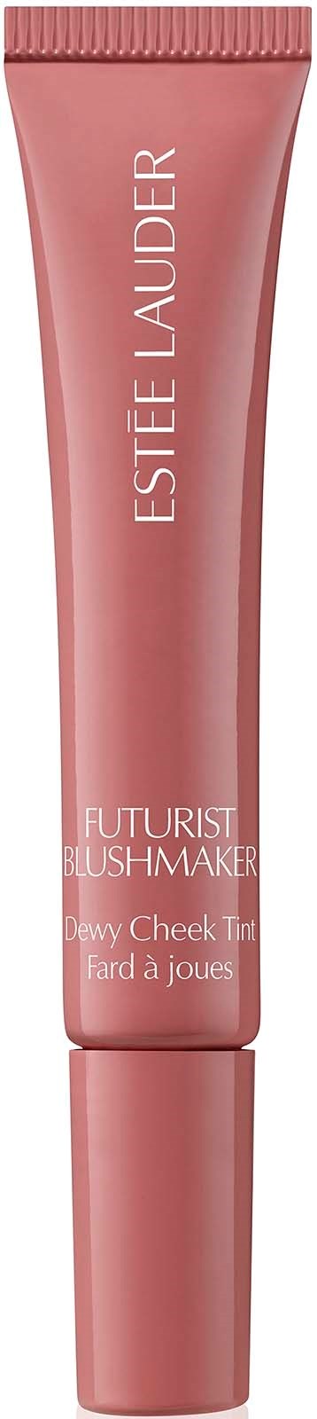 Een roze tube van Estée Lauder blush make-up met de productnaam erop.