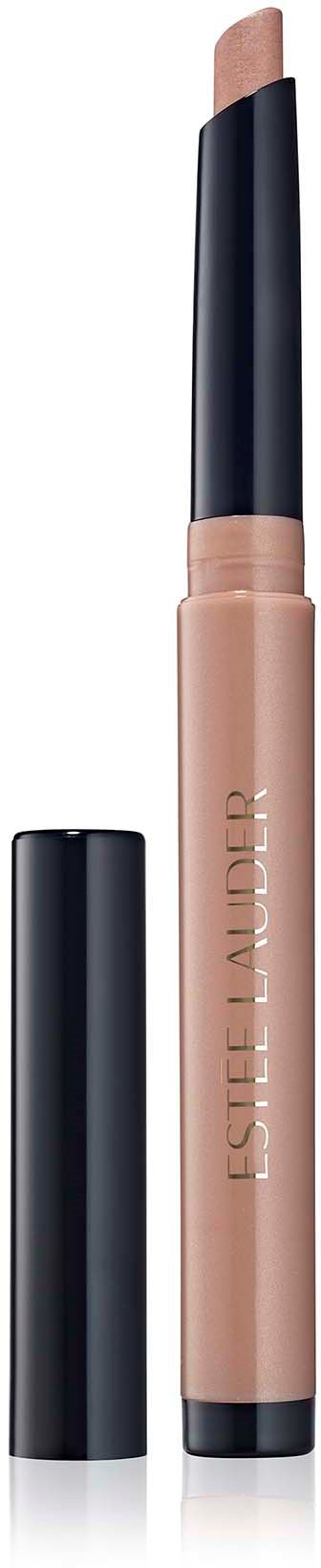 A beige and black stick concealer with a removable cap and the Estée Lauder logo on the tube.