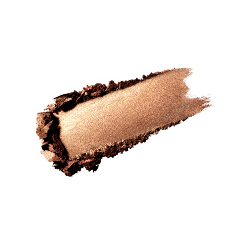 Shimmering bronze eyeshadow swatched with a smooth finish.