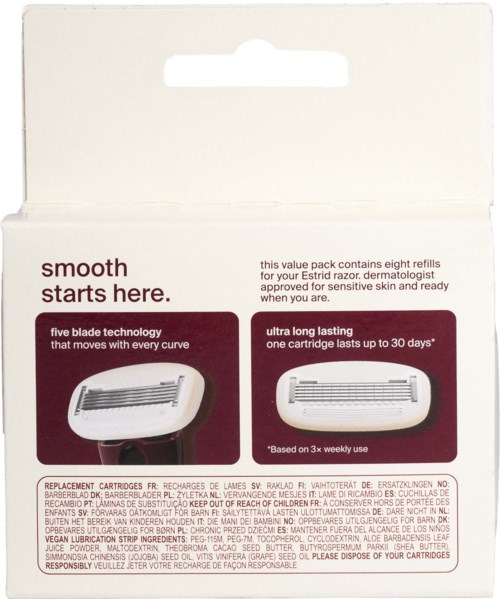 Estrid The Five-blade Cartridges XL 8 kpl