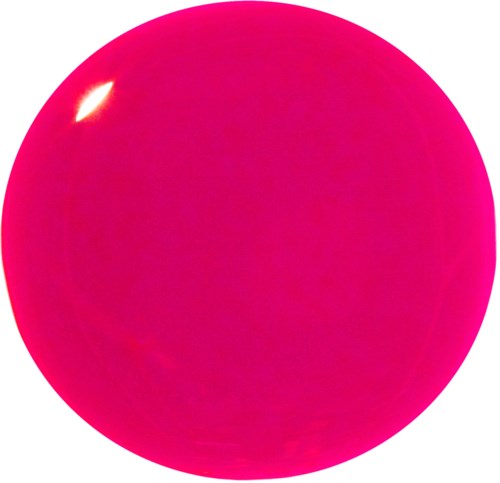 A large, bright pink sphere with a shiny surface reflecting light.