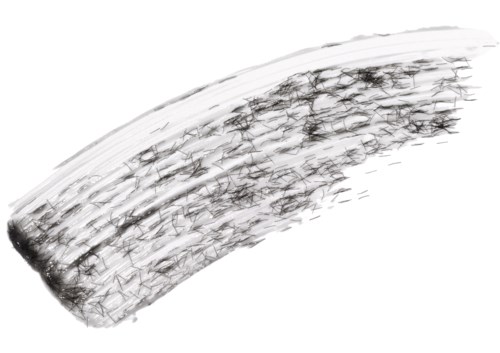 Een verbrande en zwarte banaan met verkoolde vlekken, matte oppervlakte, gebogen vorm en ruwe textuur.