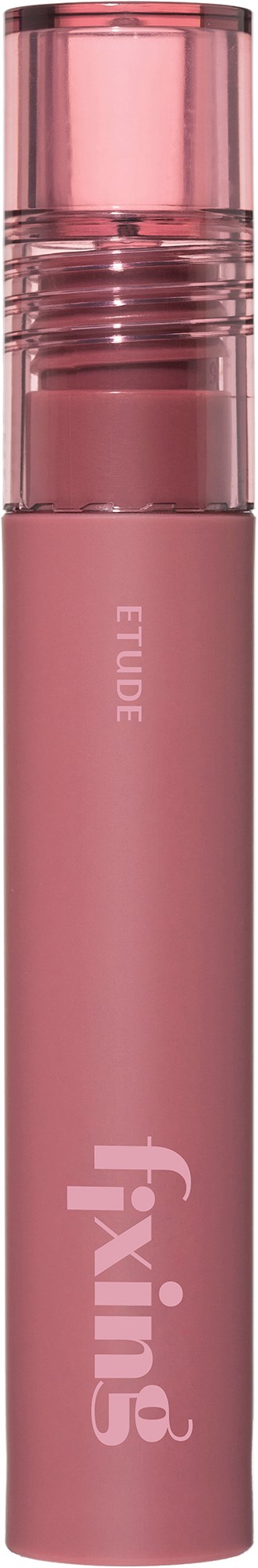 Lippenbalsem in roze met een doorzichtige bovenkant en de woorden 'fixing' en 'E.YUE'.