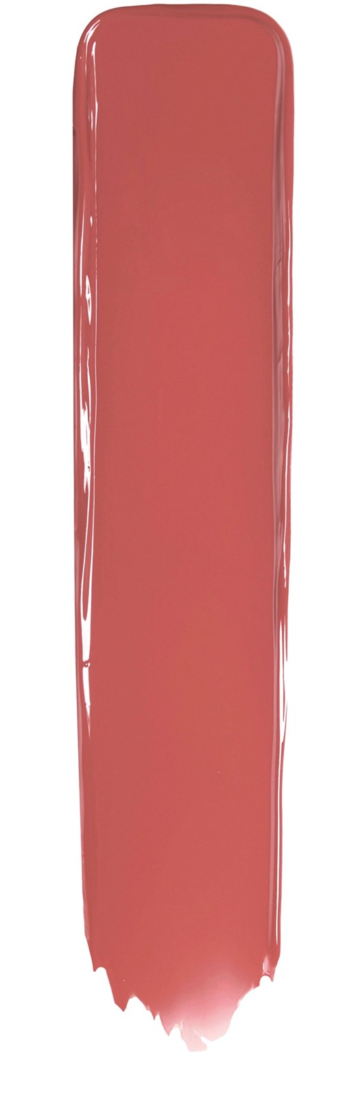 Red lipstick with a shiny, smooth surface on a light background.