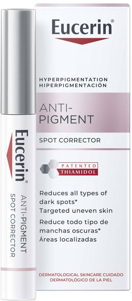 Eucerin anti-pigment vlekverstoffelijker voor donkere vlekken en egale huid met Thiamidol. Vermindert donkere vlekken, richt zich op ongelijke huid.