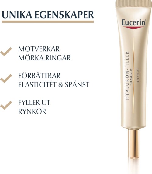 Text and image of a skincare product tube with related benefits listed beside.