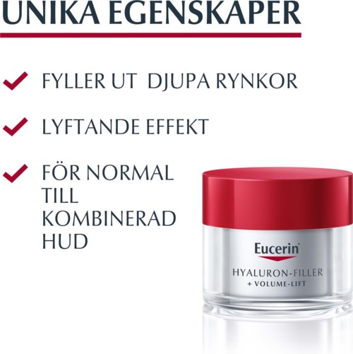 Dit product vult diepe rimpels op, tilt de huid op en is geschikt voor normale tot gecombineerde huid.