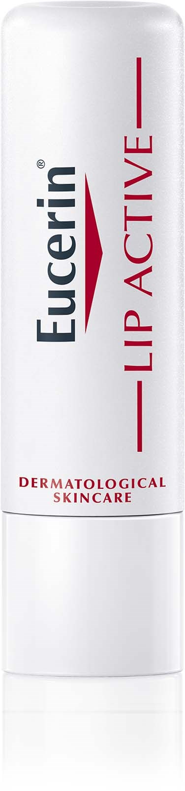 Eucerin Lip Active lippenstift voor verzorging en hydratatie van lips, onderdeel van dermatologische skincare.