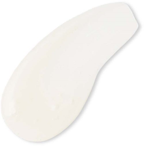 Ein weißer, gebogener Gegenstand mit schmaler Spitze, ähnlich einem Löffel oder Scoop.