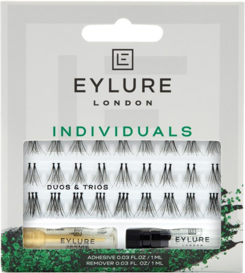 Eyelure London false eyelashes and adhesive, labeled as 'Individuals' for eye makeup.