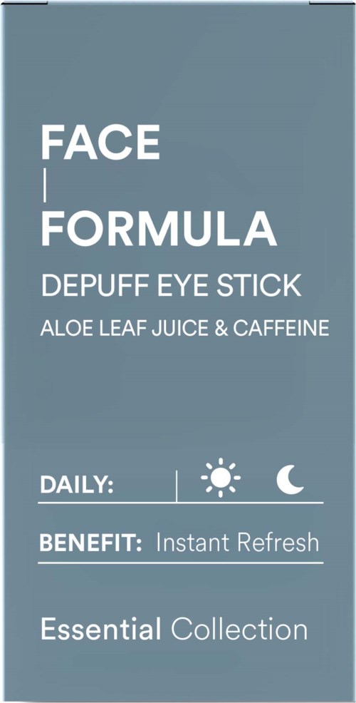 Ein Gesichtspflegeprodukt namens Face Formula mit Aloe, Koffein, für tägliche Anwendung zur Erfrischung.