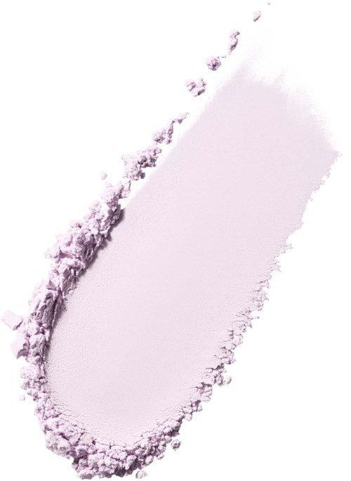 Light purple powder spread in a curved shape with rough edges.