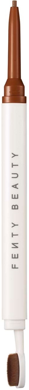 A white eyebrow pencil with brown tip and logo reading "Fenty Beauty" down the side.