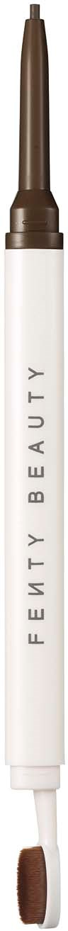 A white beauty product pen with a brown tip and the words "Fenty Beauty" on it.