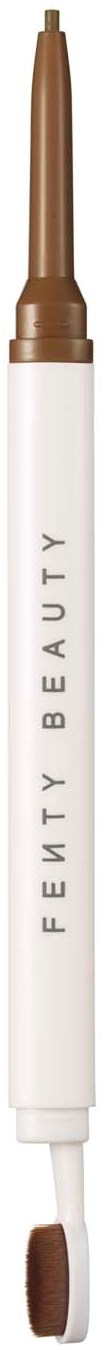 A white and brown dual-ended makeup tool, possibly an eyebrow or eyeliner pencil with a spoolie brush.
