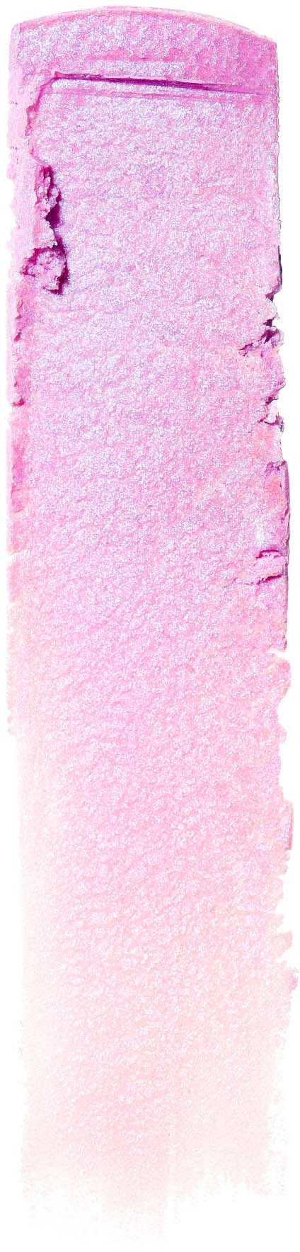 A pink, elongated object with rough edges and a slightly frayed top, resembling a strip or piece of fabric.