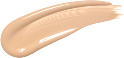 A beige cream streak on a white background, smooth and slightly glossy.