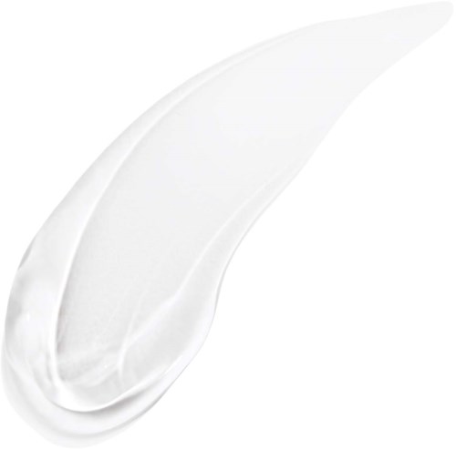 En klar gel med en tårform, ser slät och glänsande ut. Det kan vara en hudvårds- eller kosmetikprodukt.