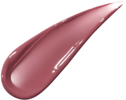 A swatch of pink lipstick or lip gloss with a glossy finish and smooth texture.