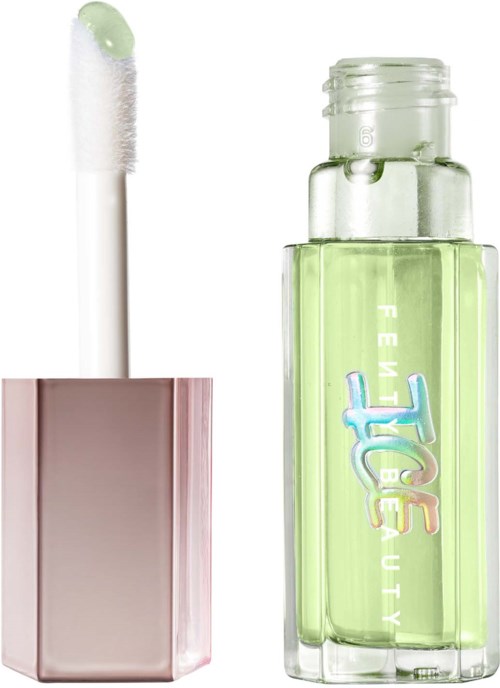 A small clear green spray bottle with a label and a white applicator stick with a green tip.