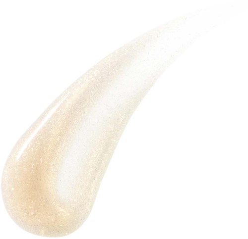 A shiny, curved, beige drop with a smooth surface.