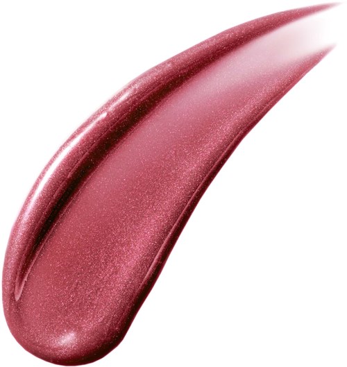 A swatch of pink, shimmery, glossy lipstick or lip gloss.
