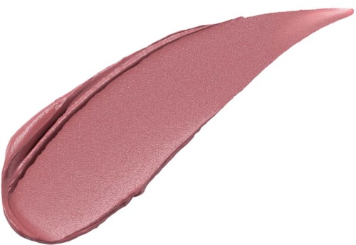 A smear of pinkish lipstick or lip gloss, with a shiny, smooth texture and curved shape.