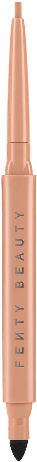 A dual-ended makeup pencil in a blush pink color, with a pointed tip and a rounded tip.