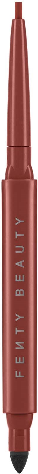 A brown lip liner with a purple cap and a black tip for application.