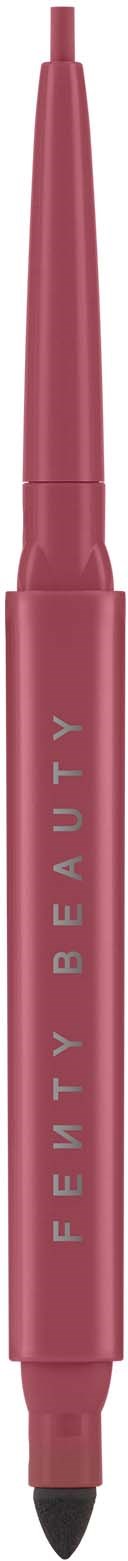 A pink Fenty Beauty eyeliner with a cap and a brush tip.