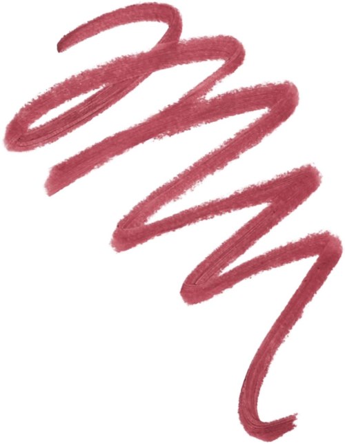 A pinkish, wavy line made with a watercolor brush stroke on a white background.