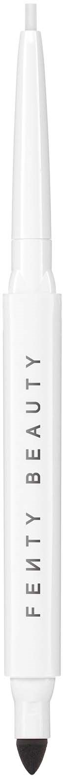 A white makeup pen or eyeliner with the words 'Fenty Beauty' written on it.