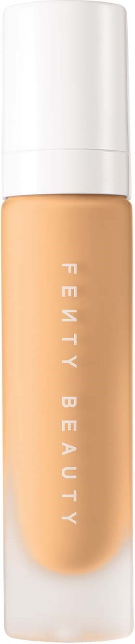 Fenty Beauty -meikkivoidepullo, beige sävy, valkoinen korkki.