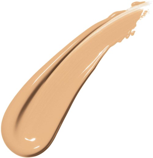Beige neste tai kermajuova ja melko kiiltävä läikkä valkoisella taustalla.