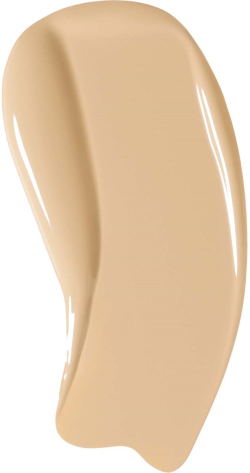 En beige flytande foundation i en klickrör med en böjd spets.