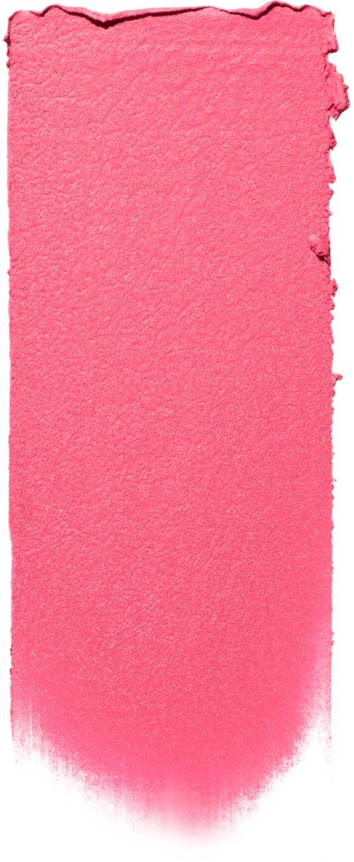 Ett rosa akvarellpenseldrag på vit bakgrund, vertikal och ojämna kanter.